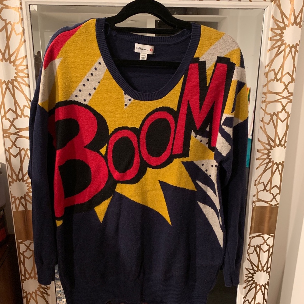 Comic themed sweater- XL